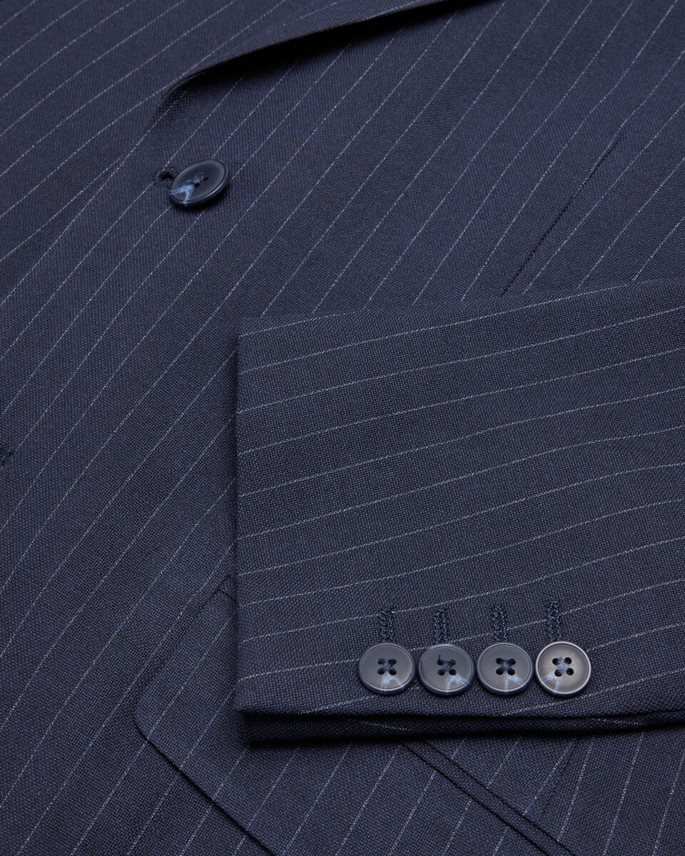 Pinstripe Tailored Jacket, Navy, hi-res